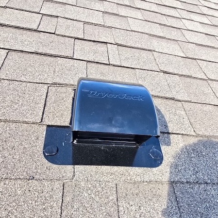 Dryer roof jack install